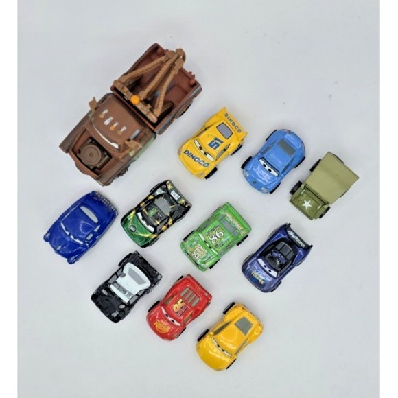 Lot Of 10 Die Cast Cars The Movie Mini Cars 1.5" Racers 2016-2017 Tow Matter 3.5 - Picture 3 of 9